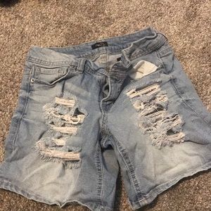 Light Washed Jean Shorts